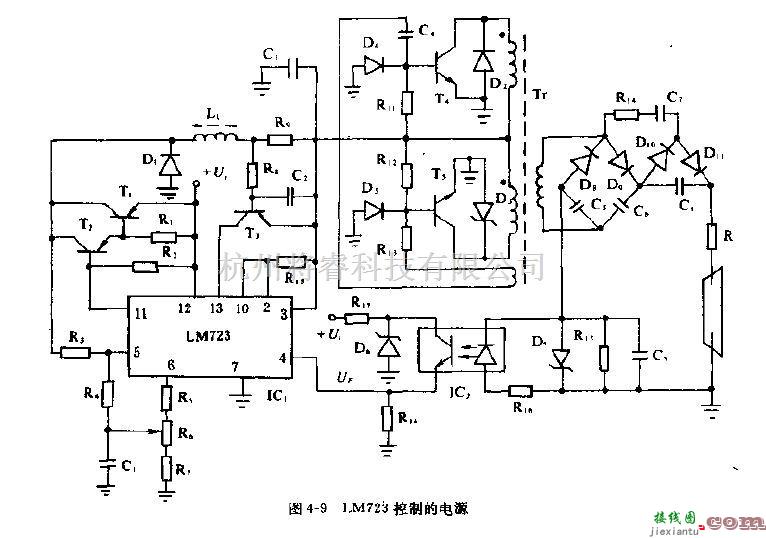 电源电路中的LM723控制的He-Ne激光器电源电路  第1张