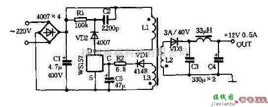 电源电路中的WS157调宽式稳压电源  第1张