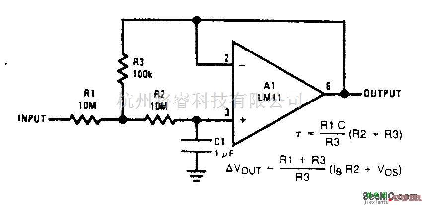 线性放大电路中的具有长RC时间常数的放大器  第1张