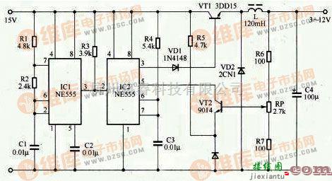 开关稳压电源中的555组成高效开关稳压电源电路图  第1张