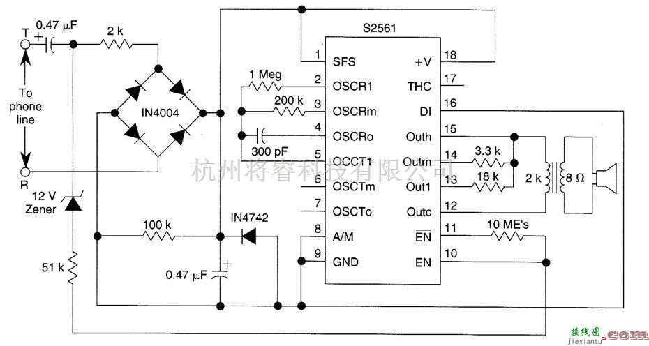 音频电路中的电话铃电路  第1张