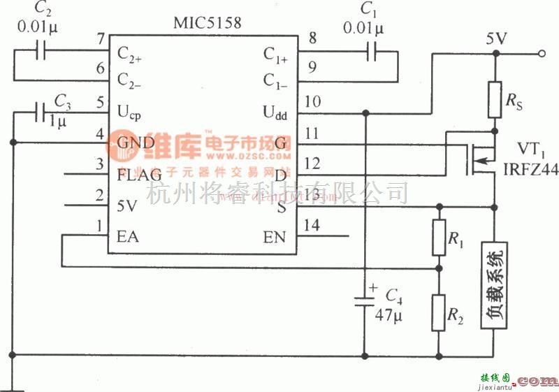 电源电路中的基于MIC5158的恒流源电路图  第1张