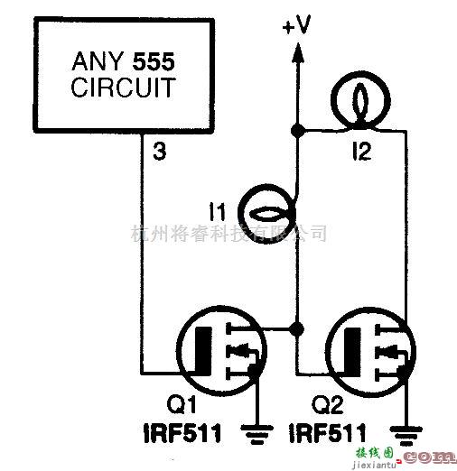 电源电路中的附加双闪光器的555电路  第1张