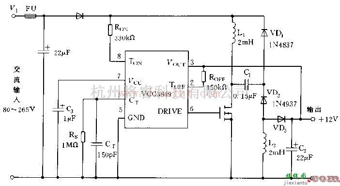 电源电路中的基于UC3889的高效实用直流稳压器电路  第1张