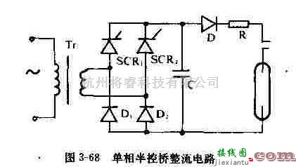 电源电路中的单相半控桥整流电路  第1张