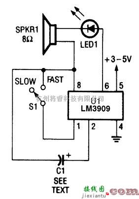 LED电路中的LED发声输出脉冲发生器  第1张
