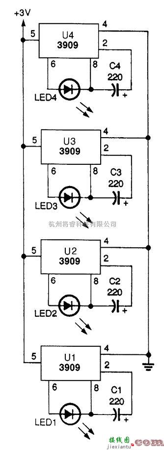 LED电路中的圣诞节闪烁LED显示屏  第1张