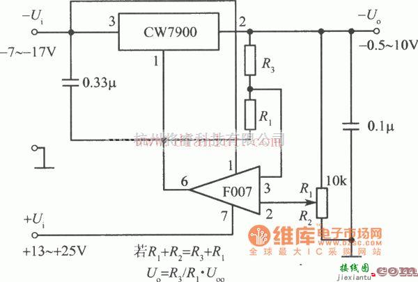 电源电路中的可调输出集成稳压电源电路图及说明  第1张