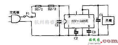 电源电路中的简易HV-2405E功能示意电路图  第1张