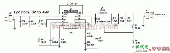 电源电路中的基于TPS54260芯片设计3.8V输出电路  第1张