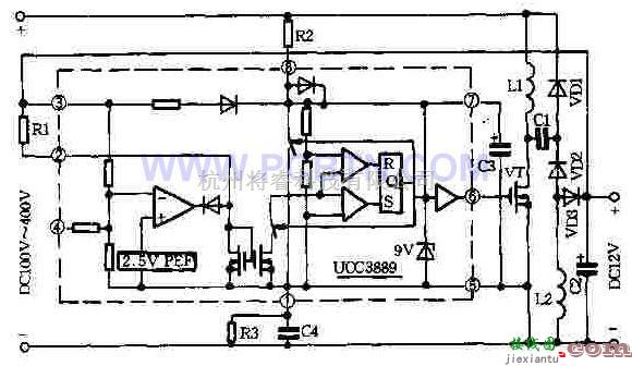 电源电路中的UCC3889典型应用电路  第1张