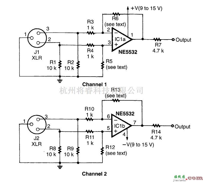 音频电路中的平衡式麦克风前置放大器  第1张