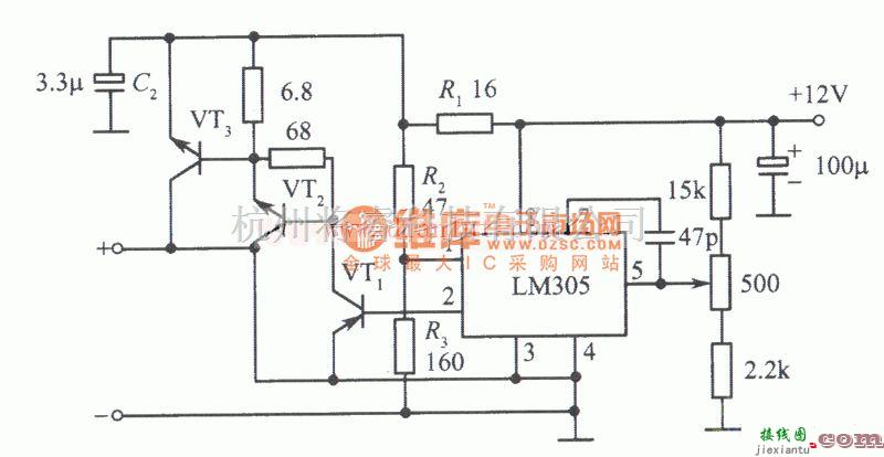 电源电路中的采用LM305构成的12V/10A稳压电源  第1张