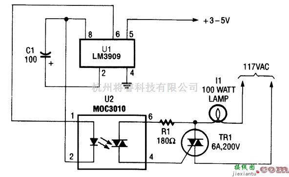 基础电路中的简易灯脉冲发生器  第1张