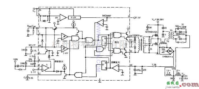 电源电路中的MC34067使用电路图  第1张