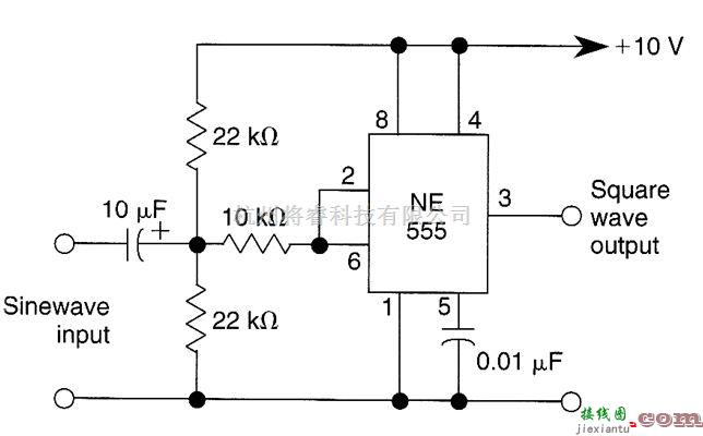 基础电路中的施密特触发器或正弦到方波发生器  第1张