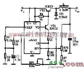 电源电路中的输出可调开关稳压器电路原理图  第1张