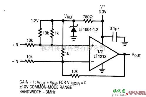 线性放大电路中的带有宽输入共模范围的差分放大器
  第1张