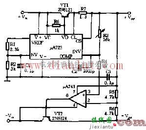 电源电路中的采用uA723的双电源稳压器电路  第1张