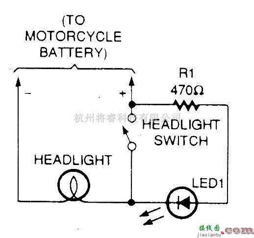 电源电路中的摩托车前照灯显示器
  第1张