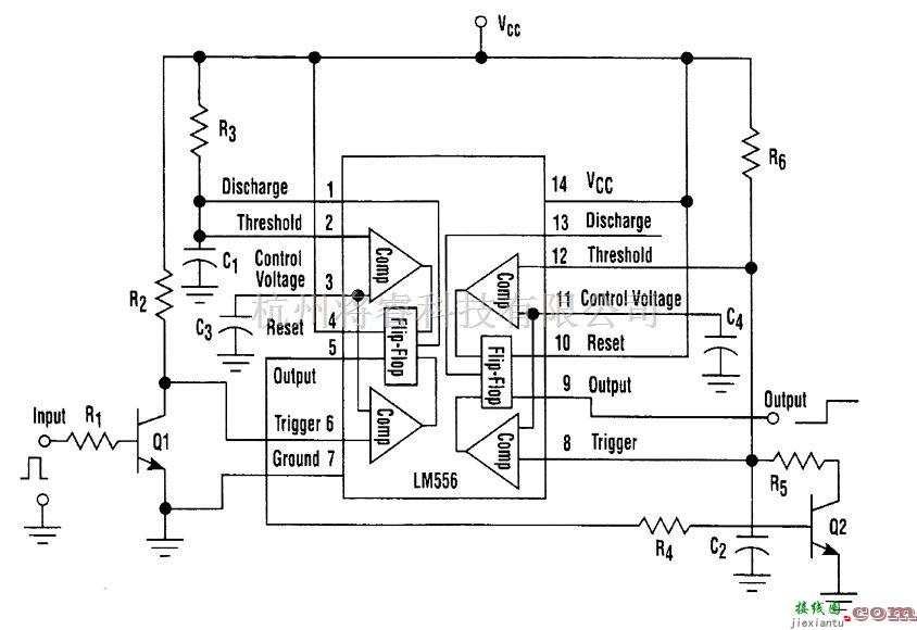 检测电路中的LM556频率探测器  第1张
