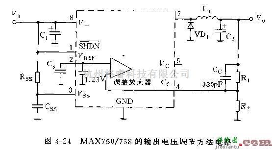 电源电路中的MAX730系列PWM工作波形及输出电压调节方法电路  第2张