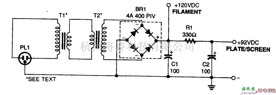电源电路中的真空电子管放大器电源  第1张