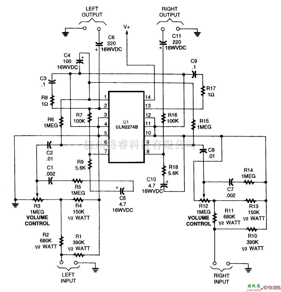 音频电路中的个人立体声音频放大器  第1张
