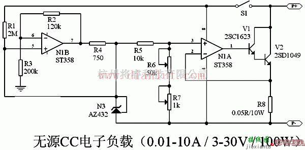 电源电路中的简单无源可调恒流电子负载电路  第1张