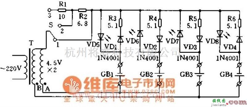 电源电路中的简单充电器电路图  第1张