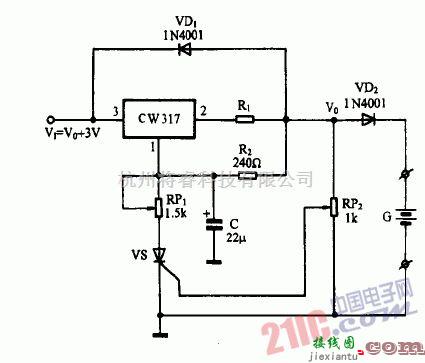 电源电路中的基于CW317的横流-恒压充电器电路  第1张