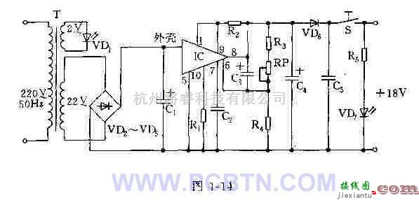 电源电路中的+18V稳压电源  第1张