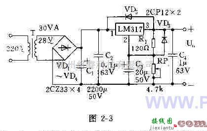 电源电路中的LM317三端可调式集成稳压器  第1张