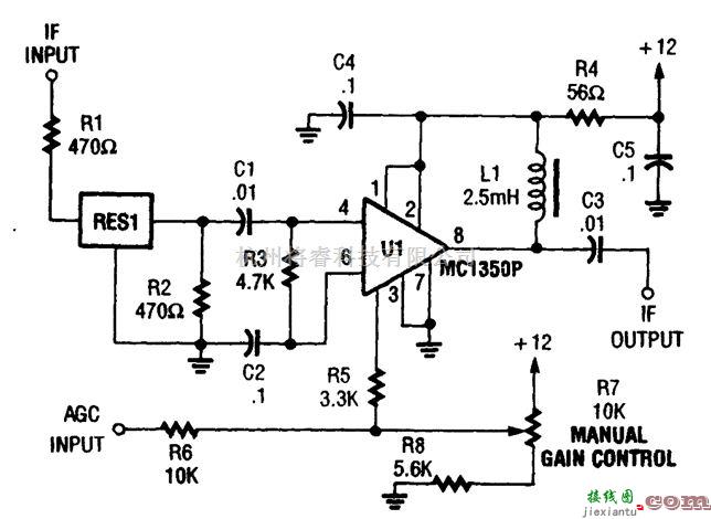 音频电路中的1.5V操作的455kHz中频放大器  第1张