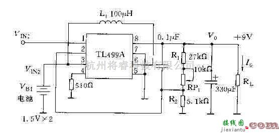 电源电路中的由TL499A构成的电池后备电源电路  第1张