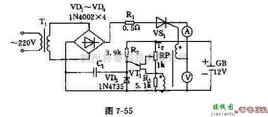 电源电路中的采用晶闸管元件的12V充电装置  第1张
