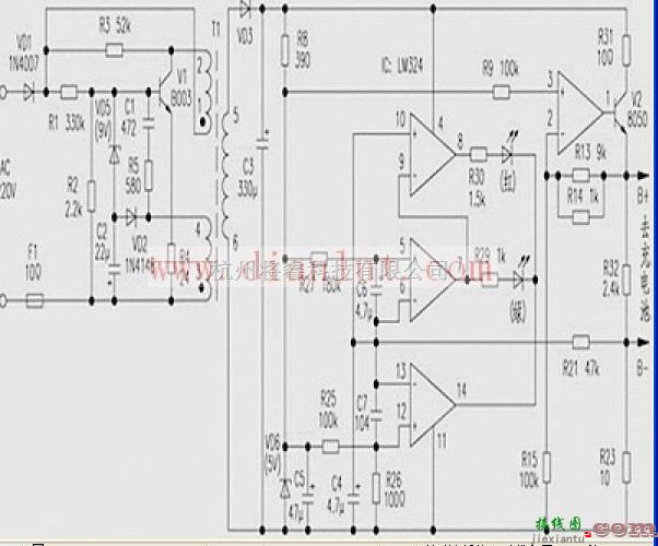 电源电路中的诺基亚手机充电器电路图  第1张