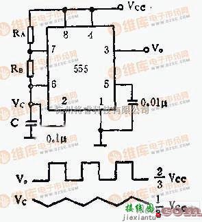 振荡电路中的由555芯片构成的振荡器电路  第1张