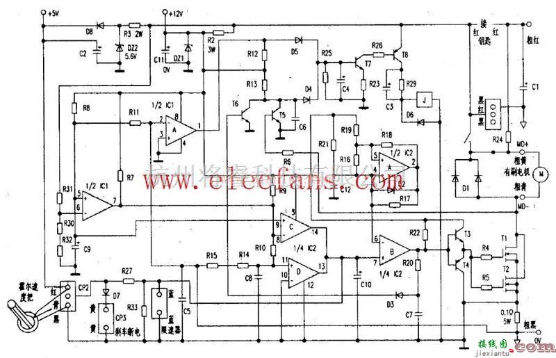 电源电路中的采用放大器设计电动车控制器接线电路  第1张