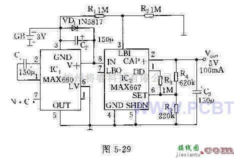 电源电路中的3V升5V稳压电源  第1张