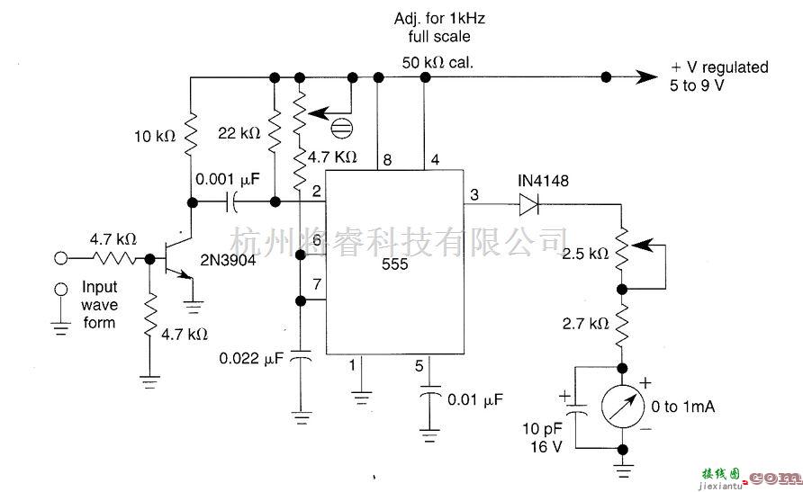 基础电路中的模拟频率计  第1张