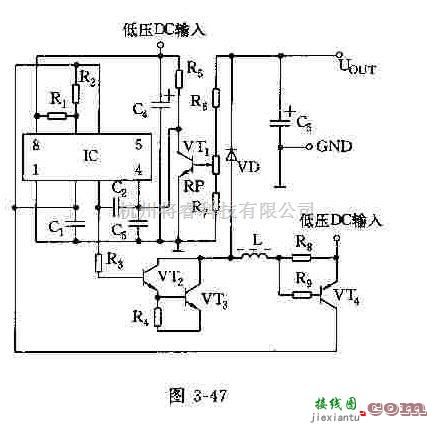 电源电路中的555定时器组成升压型开关稳压器  第1张