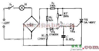 电源电路中的自动调光台灯电路及解析  第1张