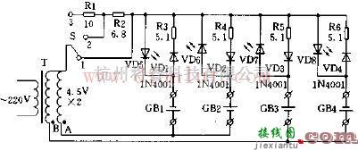 电源电路中的简单电池充电器原理图电路及说明  第1张