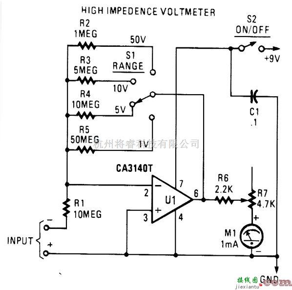 电源电路中的高阻抗电压表  第1张