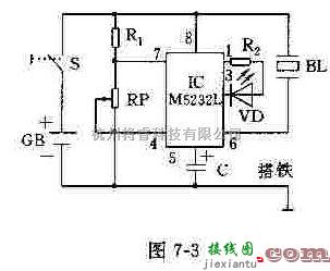 电源电路中的基于M5232L芯片制作汽车蓄电池充电告知器  第1张