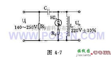 电源电路中的简易磁饱和交流稳压器  第1张