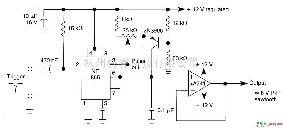 基础电路中的线性锯齿波发生器  第1张