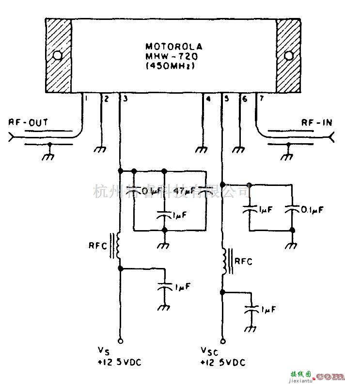 线性放大电路中的20W450MHz放大器  第1张