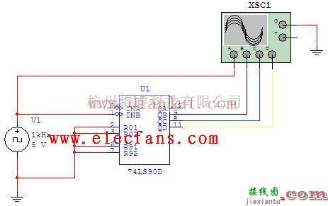 电源电路中的五分频电路原理图  第1张